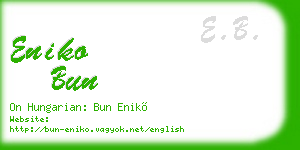 eniko bun business card