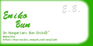 eniko bun business card